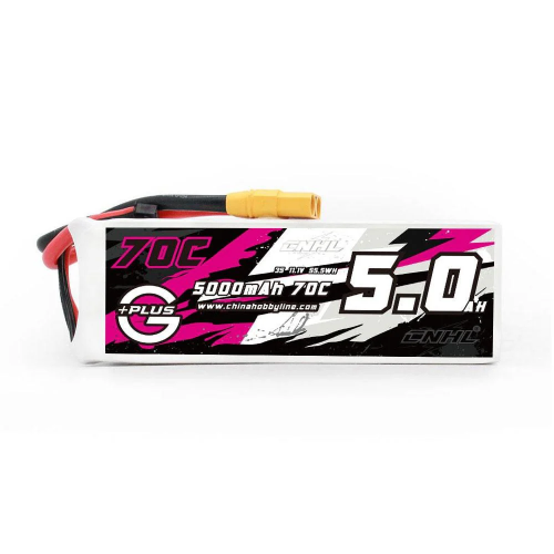 Аккумулятор CNHL LiPo 3S 4S 6S 11.1V 14.8V 22.2V 5000mAh 70C XT90 для FPV дрона, авто, лодки, самолёта