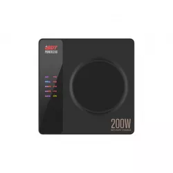 ISDT Power 200 — умное зарядное устройство 200Вт, 4×USB, 1×беспроводная, LCD, 65Вт макс.