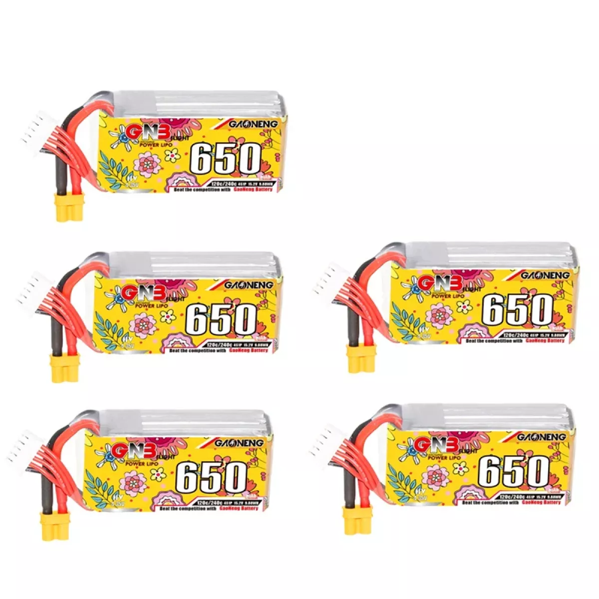 Аккумулятор GNB 4S HV 15.2В 650мАч 120C/240C LiPo для дронов с разъёмом XT30 Аккумулятор GNB 4S HV 15.2В 650мАч 120C/240C LiPo для дронов с разъёмом XT30