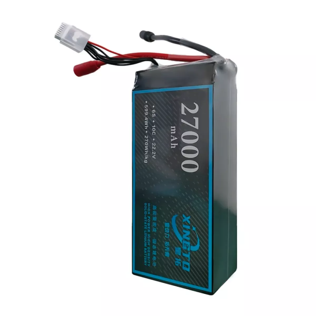XINGTO 22.2V 6S 27000mAh 10C LiPo — аккумулятор высокой плотности для БПЛА, полутвердотельный XINGTO 22.2V 6S 27000mAh 10C LiPo — аккумулятор высокой плотности для БПЛА, полутвердотельный