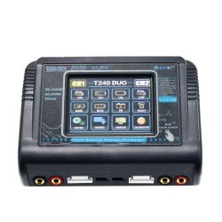 Зарядное устройство HTRC T400/T240/T150 Lipo с сенсорным экраном, 2 канала, 200Вт AC/400Вт DC для RC
