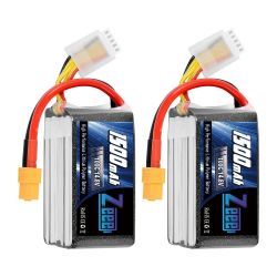 Комплект 2 шт. Zeee 4S 14.8V 1500мАч 100C LiPo с разъёмом XT60 для RC авто, самолётов, FPV дронов