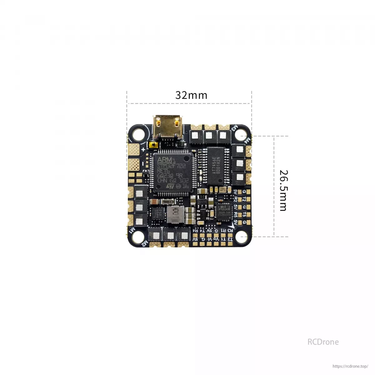Контроллер полёта GEPRC GEP-F722-45A AIO V2, STM32F722, 2–6S, 45A ESC, DJI, 25.5x25.5мм для FPV дронов Контроллер полёта GEPRC GEP-F722-45A AIO V2, STM32F722, 2–6S, 45A ESC, DJI, 25.5x25.5мм для FPV дронов
