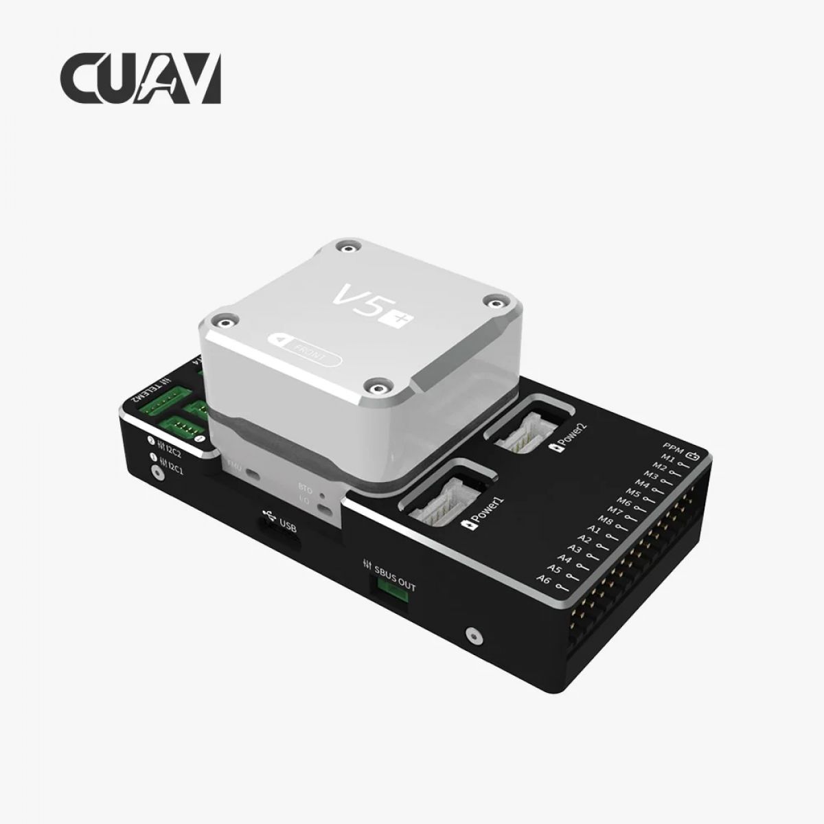 Контроллер полёта CUAV Pixhawk V5+ FPV с GPS NEO 3 Pro и модулем CAN Power PMU Combo Контроллер полёта CUAV Pixhawk V5+ FPV с GPS NEO 3 Pro и модулем CAN Power PMU Combo