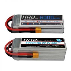 Набор 2 шт. HRB Lipo аккумуляторов 2S/3S/4S/6S 7.4-22.2В 3300-7000мАч XT60 для RC моделей