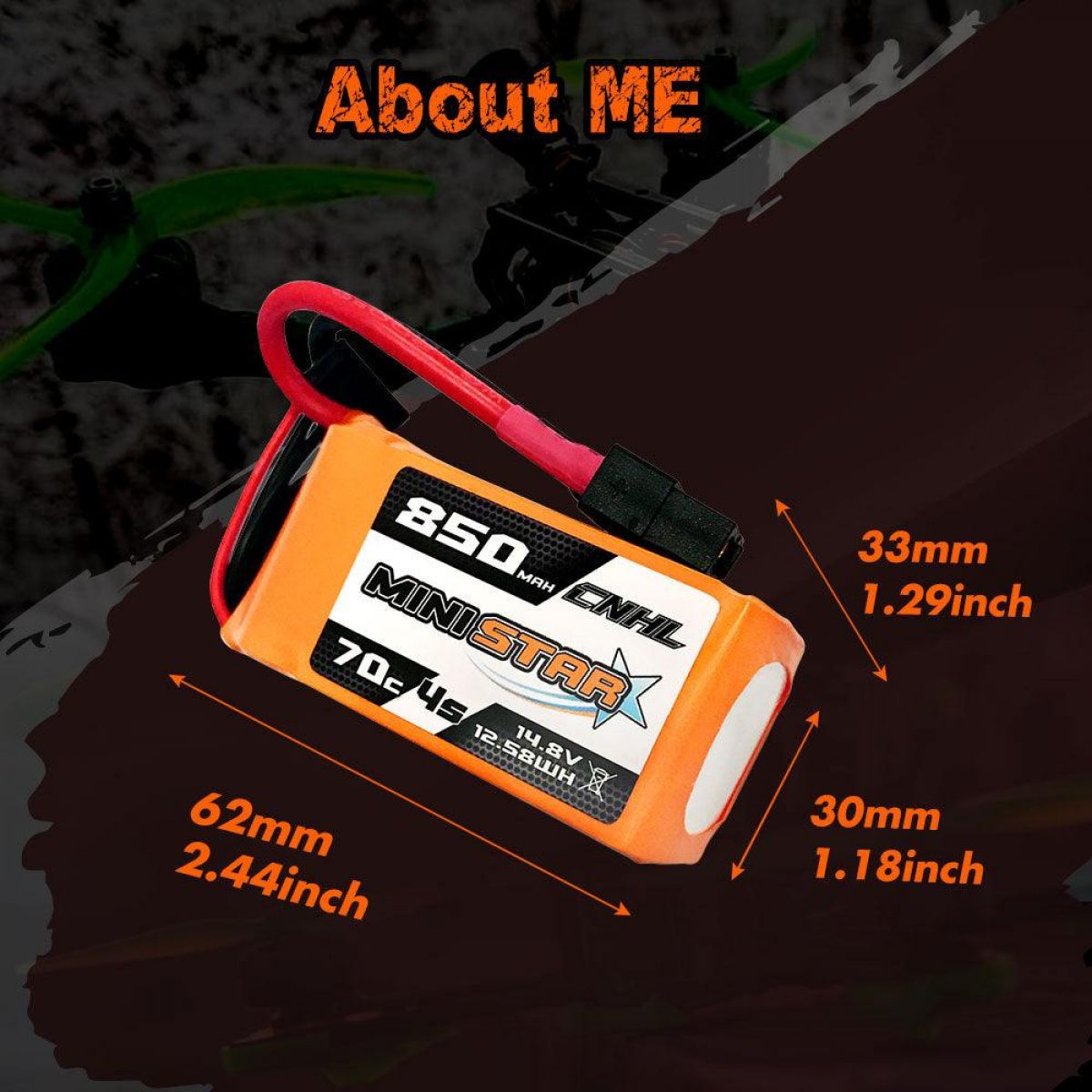 Набор 6 шт. CNHL 2S/3S/4S Lipo батарей 7.4В/11.1В/14.8В 450/850mAh 70C XT30 для FPV дронов Набор 6 шт. CNHL 2S/3S/4S Lipo батарей 7.4В/11.1В/14.8В 450/850mAh 70C XT30 для FPV дронов