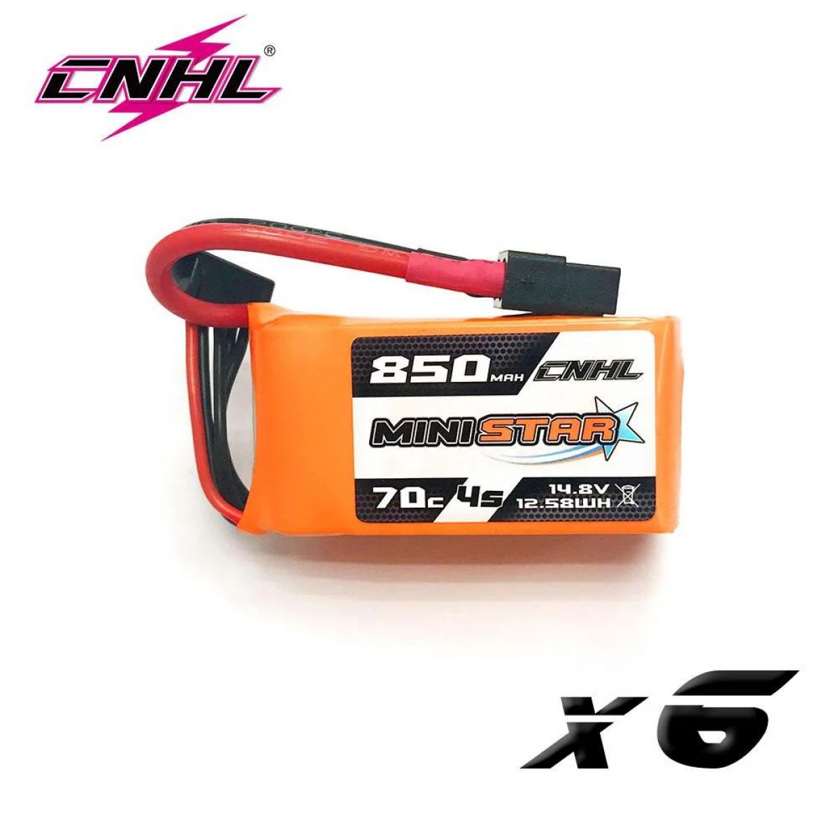 Набор 6 шт. CNHL 2S/3S/4S Lipo батарей 7.4В/11.1В/14.8В 450/850mAh 70C XT30 для FPV дронов Набор 6 шт. CNHL 2S/3S/4S Lipo батарей 7.4В/11.1В/14.8В 450/850mAh 70C XT30 для FPV дронов