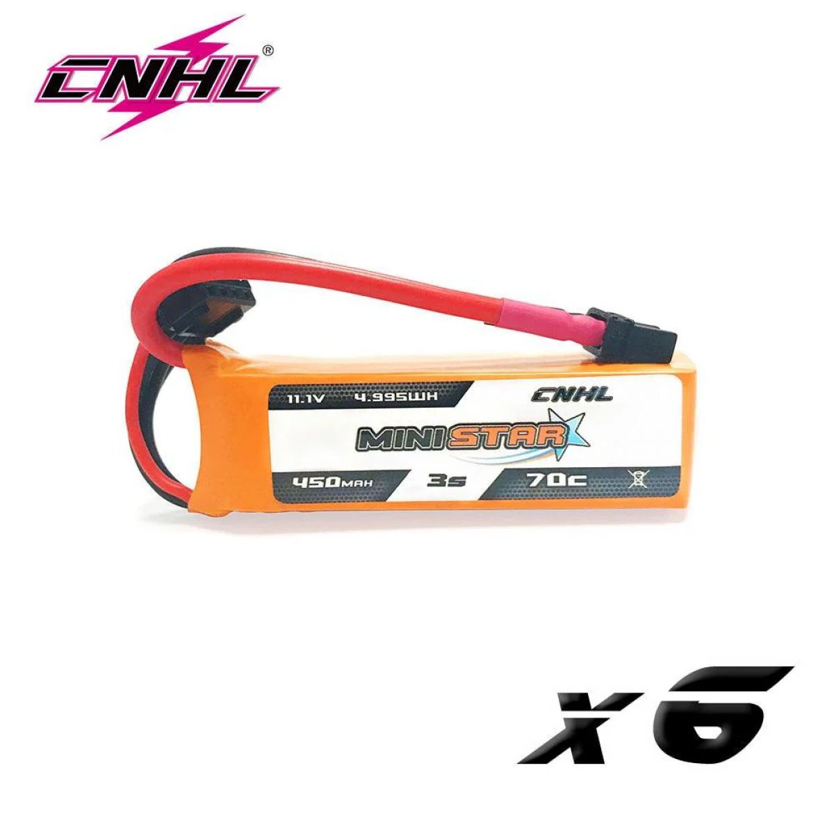 Набор 6 шт. CNHL 2S/3S/4S Lipo батарей 7.4В/11.1В/14.8В 450/850mAh 70C XT30 для FPV дронов Набор 6 шт. CNHL 2S/3S/4S Lipo батарей 7.4В/11.1В/14.8В 450/850mAh 70C XT30 для FPV дронов