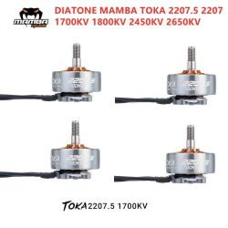 Бесколлекторный мотор DIATONE MAMBA TOKA 2207.5 1700KV/1800KV/2450KV/2650KV для FPV дрона 3-6S