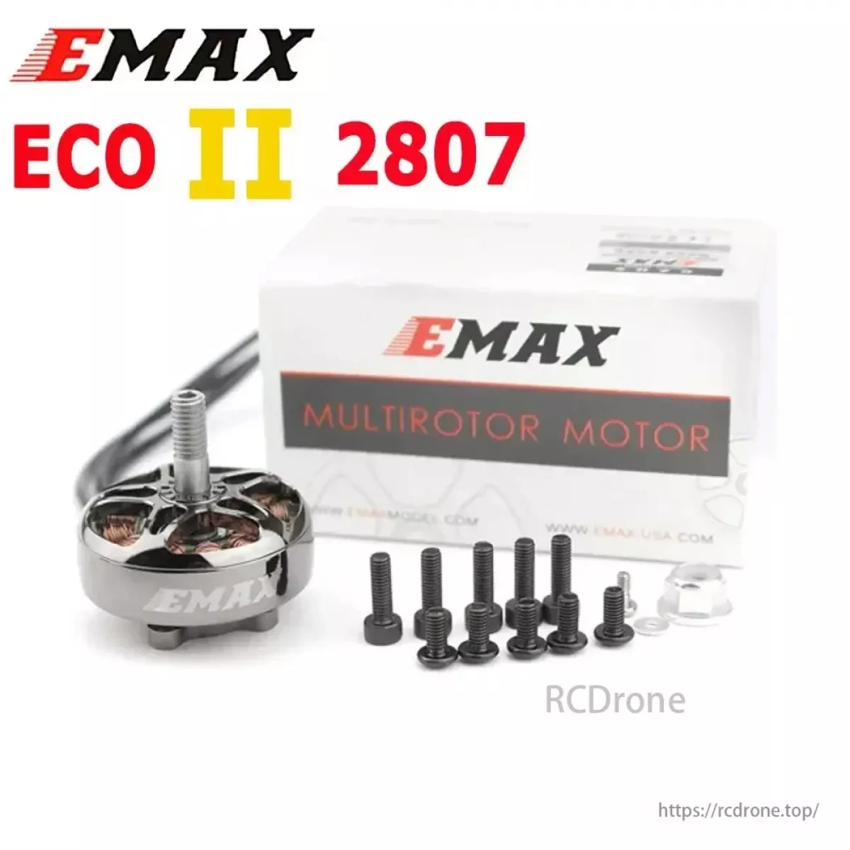 Набор 4шт EMAX ECO II 2807 1300KV 6S бесколлекторные моторы для 7" FPV гоночного дрона Набор 4шт EMAX ECO II 2807 1300KV 6S бесколлекторные моторы для 7" FPV гоночного дрона
