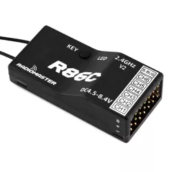 Приёмник RadioMaster R86C V2 2.4ГГц, 6 каналов PWM / 8 каналов SBUS, совместим с FrSky D8/D16, Futaba SFHSS