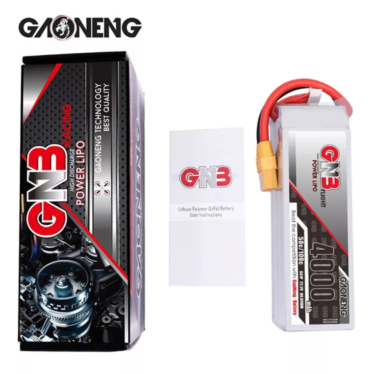 Аккумулятор Gaoneng GNB 6S 22.2V 4000mAh 100C HV Lipo для FPV дрона с разъемом XT60 XT90 T Plug Аккумулятор Gaoneng GNB 6S 22.2V 4000mAh 100C HV Lipo для FPV дрона с разъемом XT60 XT90 T Plug