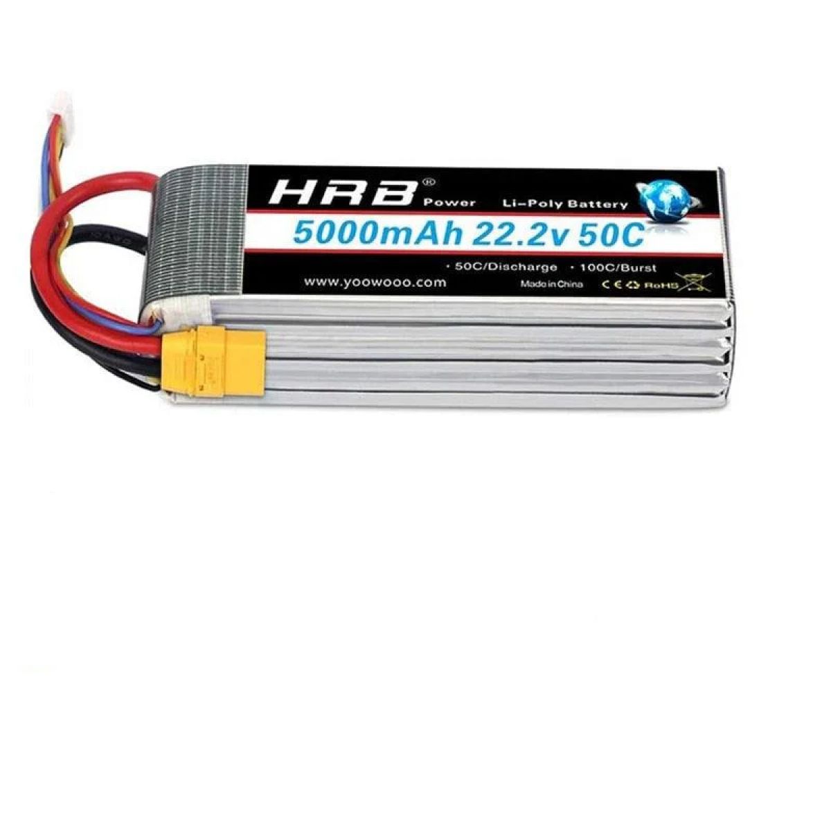 Аккумулятор HRB Lipo 6S 22.2В 5000-5200мАч 50C XT90 EC5 XT60 T XT90S AS150 XT150 для дронов, авто, авиа Аккумулятор HRB Lipo 6S 22.2В 5000-5200мАч 50C XT90 EC5 XT60 T XT90S AS150 XT150 для дронов, авто, авиа