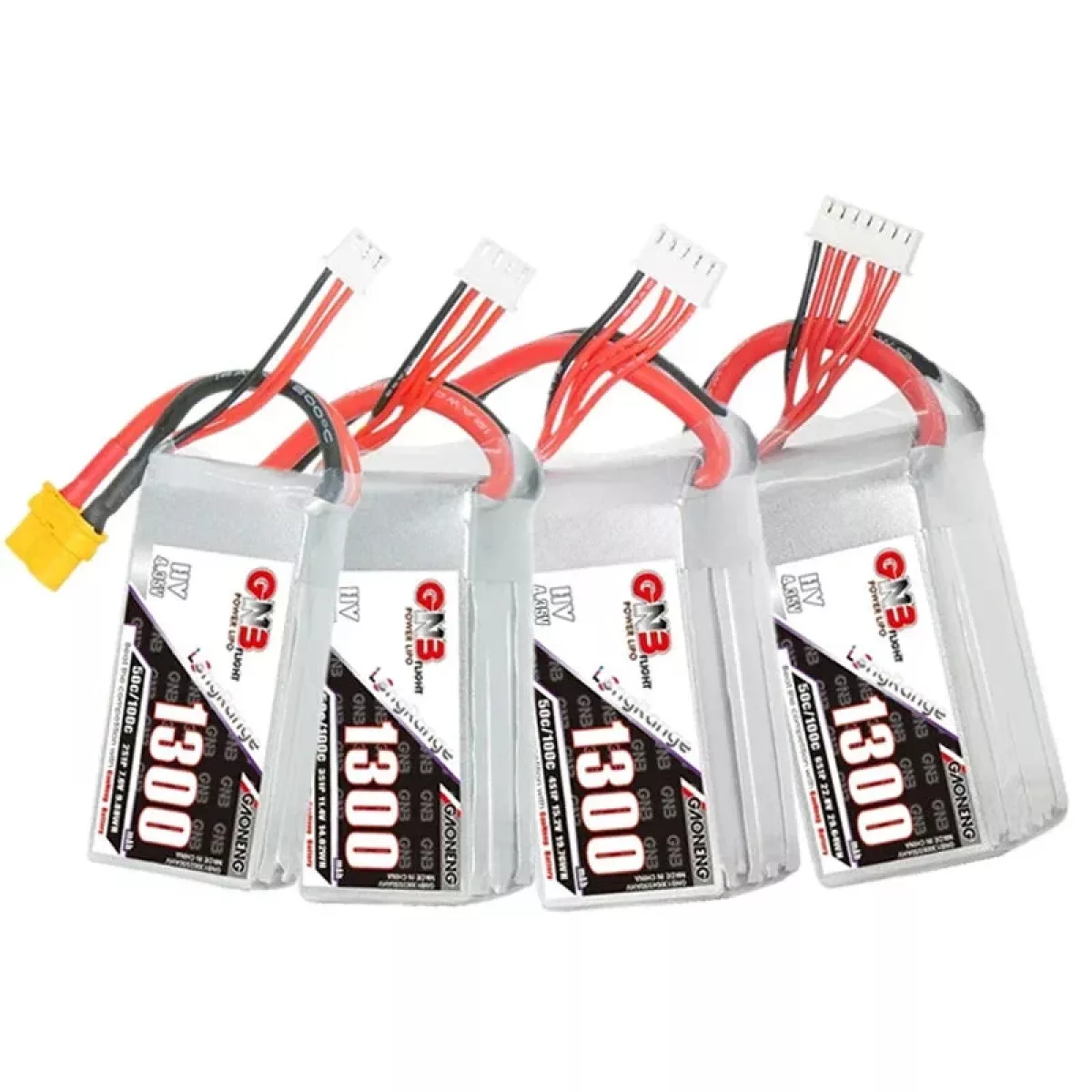 Аккумулятор GNB 2S/3S/4S/6S 1300mAh 50C Lipo для FPV дрона с разъёмом XT60 Аккумулятор GNB 2S/3S/4S/6S 1300mAh 50C Lipo для FPV дрона с разъёмом XT60