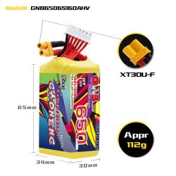 6S 22.8V 650mAh 160C/320C Высокотоковый LiPo аккумулятор