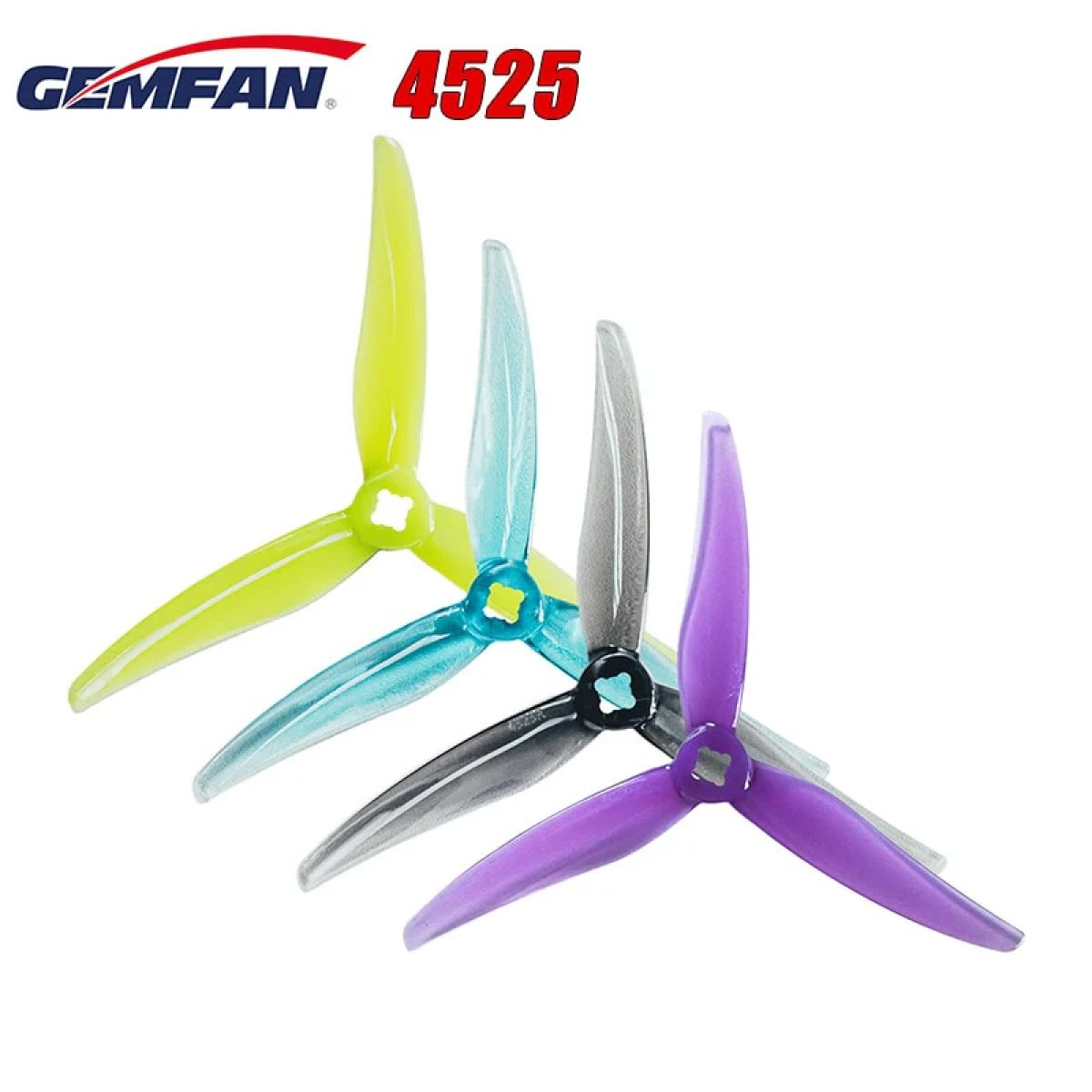 12 пар Gemfan Hurricane 4525 3-лопастные пропеллеры 4.5x2.5x3 для 2004 FPV мотора 4" дрона 12 пар Gemfan Hurricane 4525 3-лопастные пропеллеры 4.5x2.5x3 для 2004 FPV мотора 4" дрона