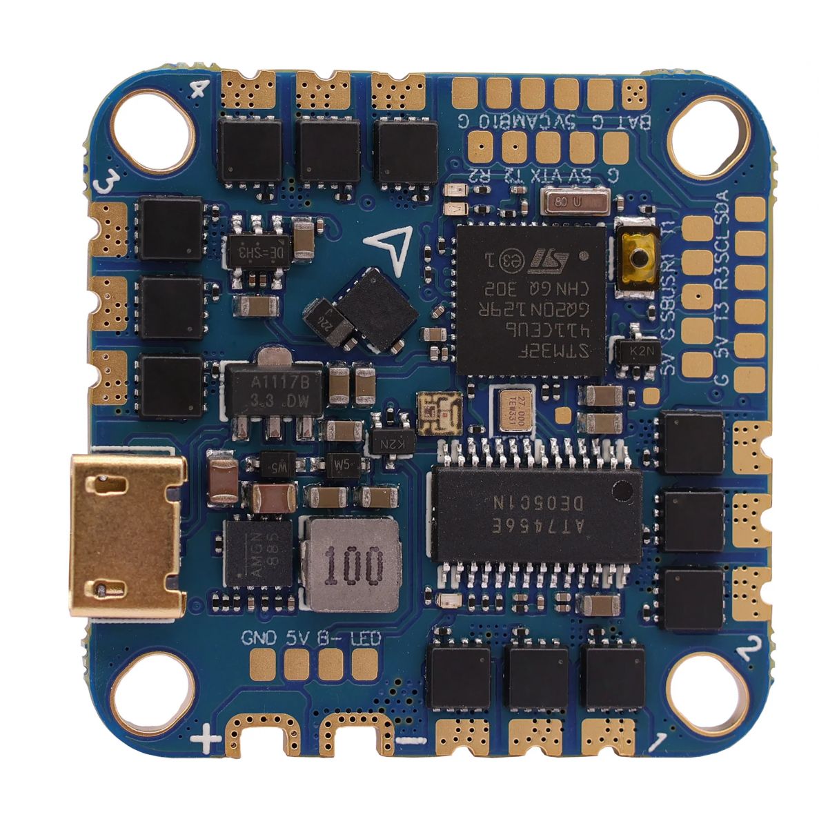 Полётный контроллер HAKRC F411 20A AIO – 2–5S, BLHeli_S 20A ESC, STM32F411, монтаж 25.5 мм Полётный контроллер HAKRC F411 20A AIO – 2–5S, BLHeli_S 20A ESC, STM32F411, монтаж 25.5 мм