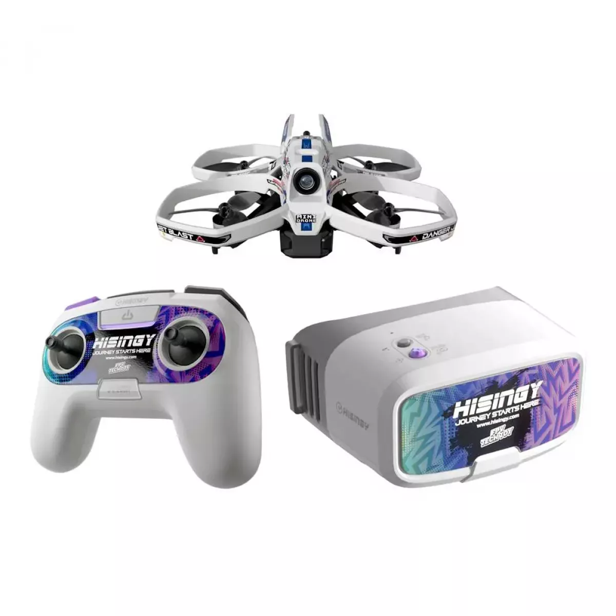FPV дрон HISINGY Stargazer RTF Whoop комплект для начинающих с ARX-500 FPV очками и пультом FPV дрон HISINGY Stargazer RTF Whoop комплект для начинающих с ARX-500 FPV очками и пультом