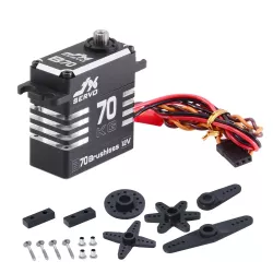 JX Servo B70 – 12В 72КГ, полностью металлический бесщёточный серво для RC гоночных дронов