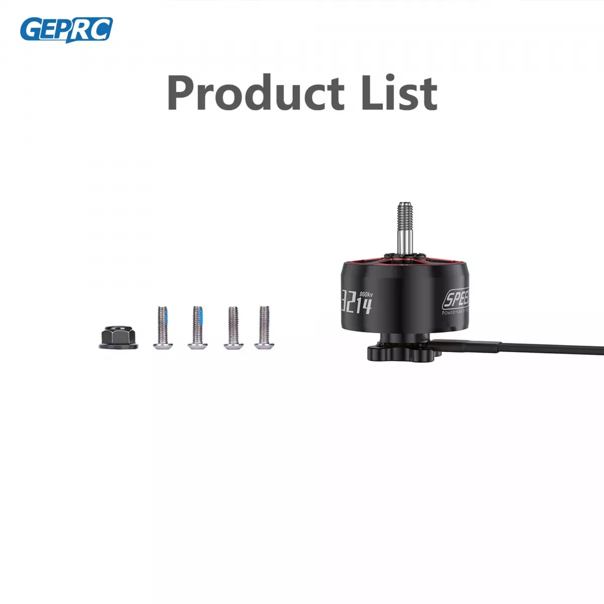 Бесколлекторный мотор GEPRC SPEEDX2 3214 860KV 6S для FPV дронов 9-10" и гоночных квадрокоптеров Бесколлекторный мотор GEPRC SPEEDX2 3214 860KV 6S для FPV дронов 9-10" и гоночных квадрокоптеров
