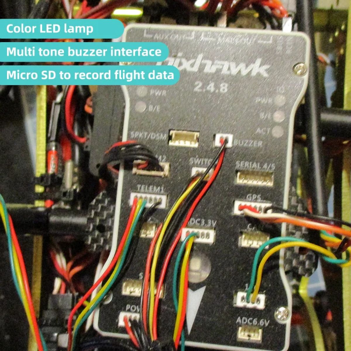 Контроллер полёта Pixhawk PX4 PIX 2.4.8 32Bit с GPS M8N, 8G SD, буззер, PPM I2C для FPV дрона, самолёта Контроллер полёта Pixhawk PX4 PIX 2.4.8 32Bit с GPS M8N, 8G SD, буззер, PPM I2C для FPV дрона, самолёта
