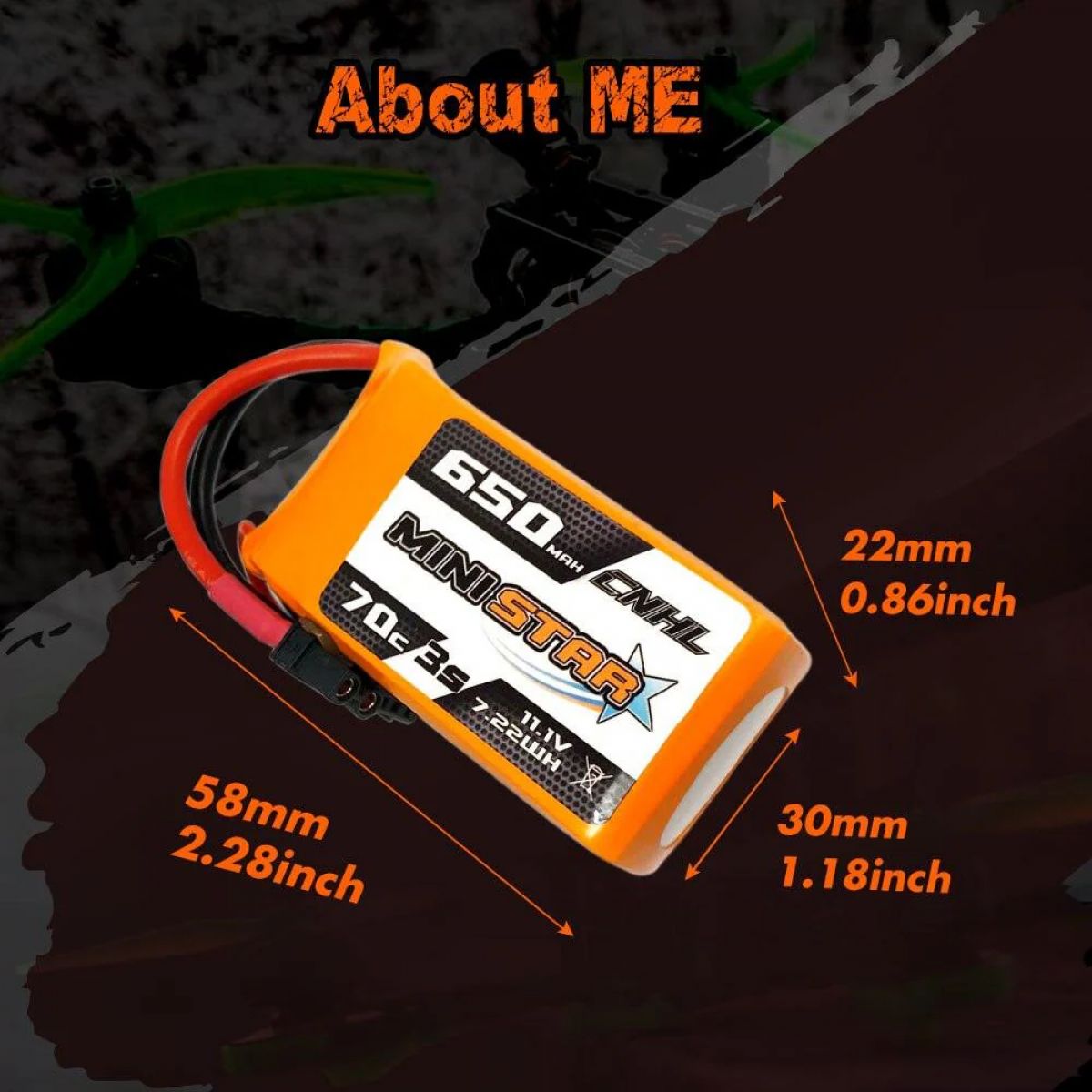 Аккумулятор 3 шт. CNHL 11.1V 650mAh 3S Lipo 70C XT30 для FPV дронов, квадрокоптеров, самолётов Аккумулятор 3 шт. CNHL 11.1V 650mAh 3S Lipo 70C XT30 для FPV дронов, квадрокоптеров, самолётов