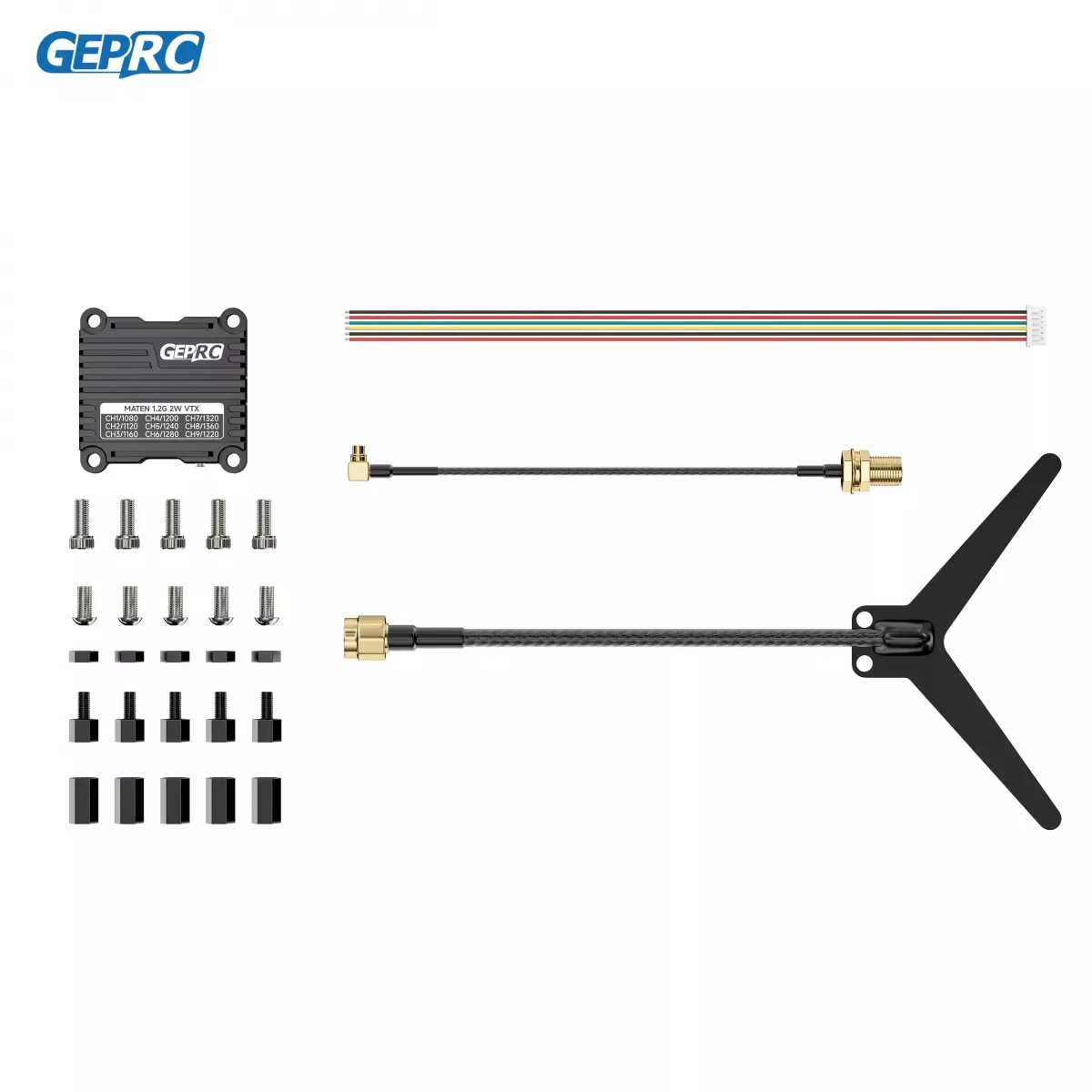 GEPRC MATEN 1.2G 2W VTX — видеопередатчик 25/2000 мВт, 1080–1360 МГц для FPV дронов GEPRC MATEN 1.2G 2W VTX — видеопередатчик 25/2000 мВт, 1080–1360 МГц для FPV дронов