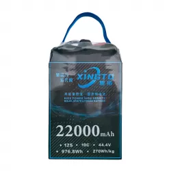 Аккумулятор XINGTO 44.4В 12S 22000мАч 10C LiPo — литиевый для БПЛА, полутвёрдотельный, высокая плотность