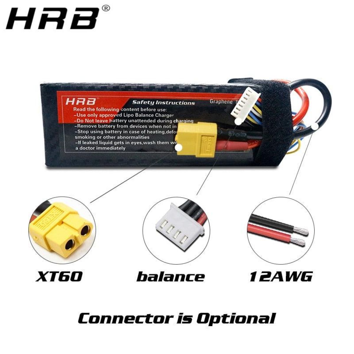 HRB Графеновый LiPo аккумулятор 2S-6S 7.4-22.2В 3000mAh 100C XT90 XT60 Deans T EC5 для RC моделей HRB Графеновый LiPo аккумулятор 2S-6S 7.4-22.2В 3000mAh 100C XT90 XT60 Deans T EC5 для RC моделей